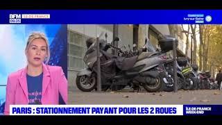 BFM IDF : les motards contre le stationnement payant à Paris