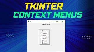 Tkinter Context Menus: Adding right-click functionality to your GUI