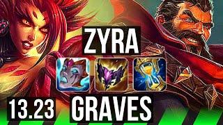 ZYRA vs GRAVES (JNG) | Legendary, Comeback, 10/4/10 | NA Master | 13.23