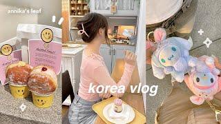KOREA VLOG️ back in seoul, cute cafes & shops, first hair perm, convenience store snack haul, etc.