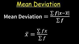 37 Mean Deviation from a Frequency Distribution Table