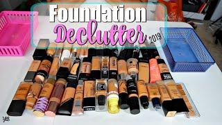 FOUNDATION DECLUTTER SUMMER 2019 // MAKING ROOM FOR NEW MAKEUP