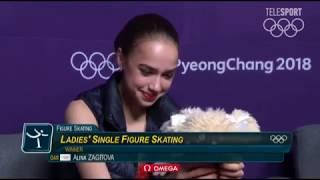 Alina Zagitova hearing the score. OG 2018.