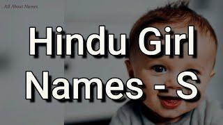 200 Hindu Girl Names and Meanings, Starting With S @allaboutnames