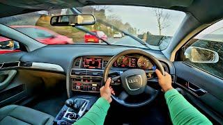 **CUTTING UP TRAFFIC** Audi 3.0 TDI V6 Quattro - POV DRIVING (HEAVY RAIN)