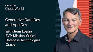 Juan Loaiza Keynote on Generative Data Dev and App Dev: Oracle CloudWorld 2024