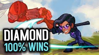 I went random in Brawlhalla Ranked and got diamond without losing