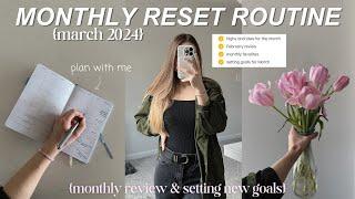 MARCH MONTHLY RESET | goal setting, reflection, monthly favorites, opening up about anxiety & more!
