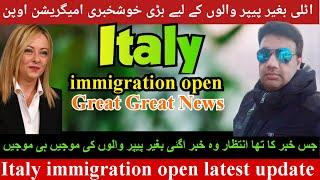 italy immigration open 2024 new update|italy sanatoria immigration latest|italy ki immigration kab h