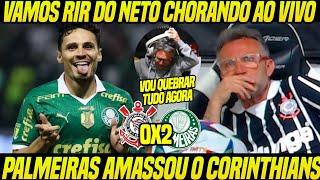 VAMOS RIR! NETO QUEBROU o ESTÚDIO da RADIO CRAQUE NETO "TIME SEM VERGONHA" PALMEIRAS 2-0 CORINTHIANS