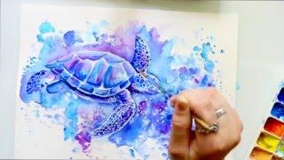 Galaxy ANIMAL Watercolor Technique  - @dramaticparrot