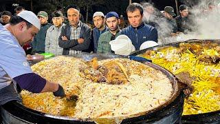 About 1000 kilos of Uzbek National pilaf | Popular street food