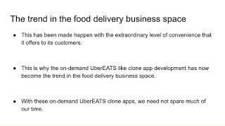 On-demand UberEATS Like Clone App Development