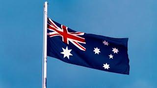 Watch the unfurling of the flags during Australia Day Celebrations