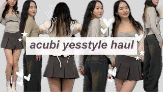  HUGE acubi yesstyle try-on haul | $150+ | pinterest inspired, lookbook, cute uni outfit ideas