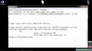 Redirecting non SSL HTTP requests to SSL HTTPS requests in IBM HTTP Server on windows