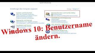 Benutzernamen ändern unter Windows 10