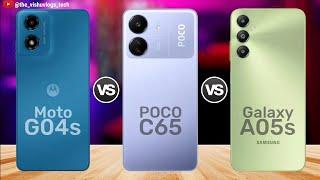 Moto G04s vs POCO C65 vs Galaxy A05s || Price  Full Comparison  Full Review  Which is best?