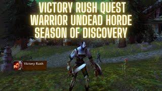 Victory Rush Warrior Quest The Lost Rune Undead World of Warcraft Season of Discovery