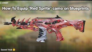 How To Equip "Red Sprite" camo on blueprints in Cod Mobile