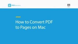 How to Convert PDF to Pages on Mac (compatible with macOS 10.14 Mojave)