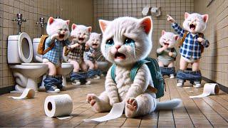 Poor Kitten was Bullied at School - Dad Cat suddenly got Rich!#cat #cute #ai #catlover #cutecat