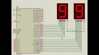Counting from 0 to 99 using 8051 microcontroller with 7 segment display