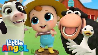 Old MacDonald Had A Farm | Baby John's Fantasy Animals | Fun Cartoons for Kids | Little Angel