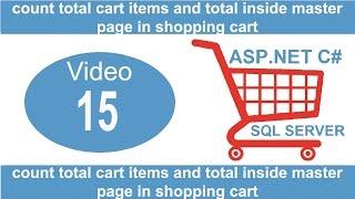 count total cart items and total inside master page in shopping cart