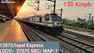 Sunset Evening Absolutely Aggressive SRC/WAP-7 With 12872/Ispat Express Storms Past Panskura jn |