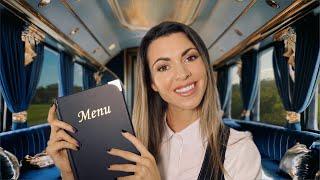 [ASMR] FIRST CLASS Train Journey With Friendly Train Attendant  Gentle Rail Sounds, Real Scenery 