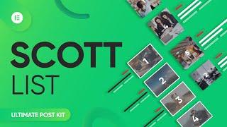 How to Use Scott List Widget by Ultimate Post Kit in Elementor