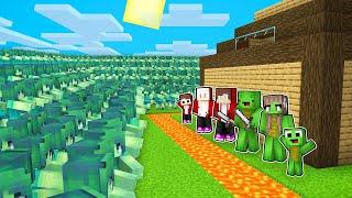 Mikey & JJ Family Security House vs Zombie Girls in Minecraft - Maizen Challenge