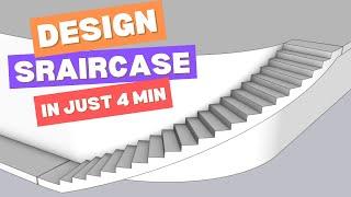 Wow Your Clients with EASY Curved Staircases in SketchUp