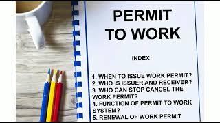 PERMIT TO WORK (PTW) SYSTEM