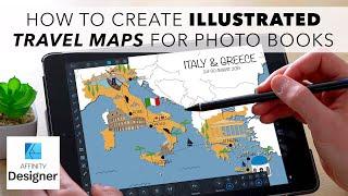 How I Create Illustrated Travel Maps for Photo Books