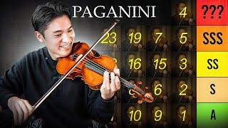 Ranking PAGANINI 24 Caprices  [Difficulty Tier List]