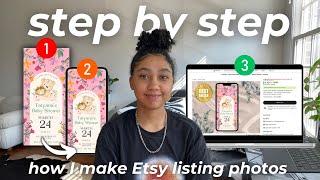 How I Make My Etsy Listing Photos on Canva for Digital Products (Mockup Tutorial for Beginners)