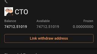 how to add & link  Satoshi CTO withdrawal address successfully