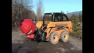 Eterra Skid Steer 3 Point Runs a Cement Mixer