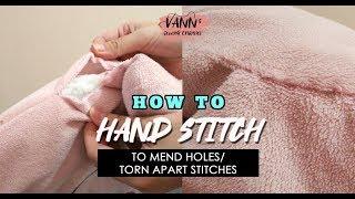 How to Handstitch an Invisible Seam // to Mend Holes or Torn Stitches