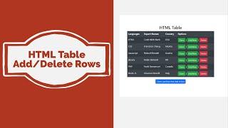 How to easily add and delete rows of a html table with jquery dynamically - Code With Mark