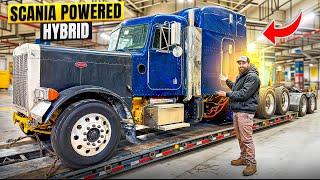 It’s Finally Here! The Scania-Powered Hybrid Peterbilt Arrives for Its Custom Build!