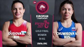 GOLD WW - 59 kg: B. DUDOVA (BUL) v. V. CHUMIKOVA (RUS)