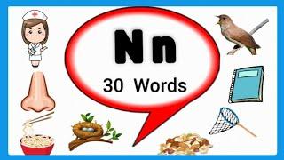 Letter N words for kids /N words/ Words start with letter N/N letter words/N for words