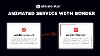 Elementor Animated Services Box with Border Effects | WordPress Elementor Pro | Elementor Tricks