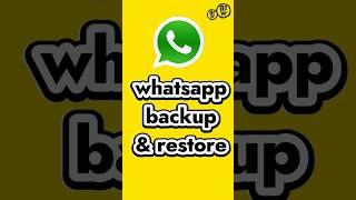 Whatsapp Chat Backup | How To Backup and Restore On Whatsapp Chats #whatsappbackup #whatsapprecovery