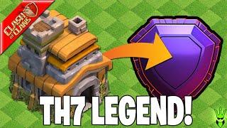 I PUSHED MY TH7 TO LEGENDS LEAGUE! - Clash of Clans