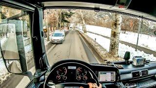 POV truck Driving MAN TGX 18.440-Silandro Italy   cockpit view 4K