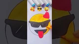 Emoji Mixing Emoji satisfying creative art |Combine Three Emoji  #creativeart #satisfying #shorts